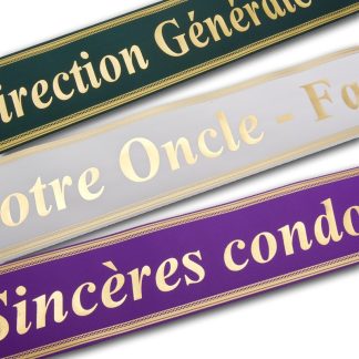 Rubans de Deuil "avec votre texte"
